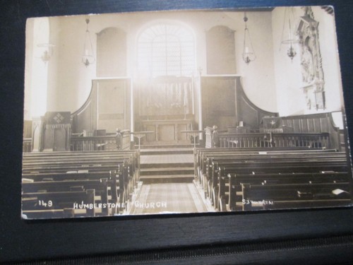 Postcard humberstone church - humberstone,