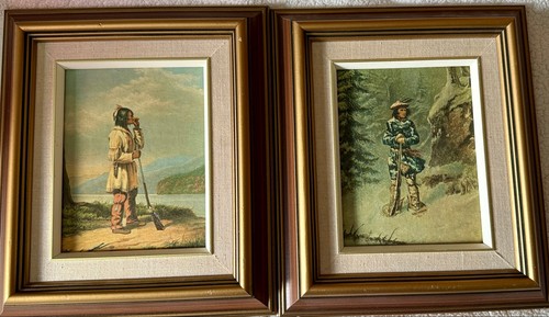 Set vintage framed art - 2,