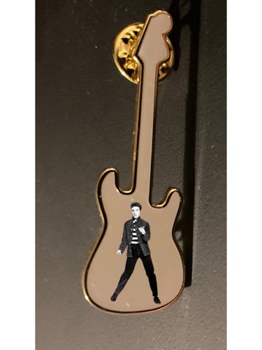 Elvis presley guitar pin badge - presley,