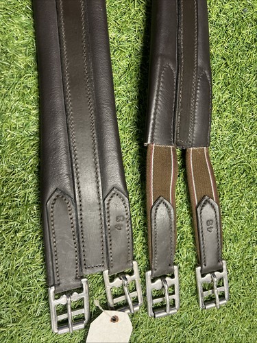 Brown leather girth - brown,