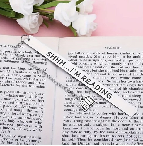 Stainless steel bookmark - stainless,