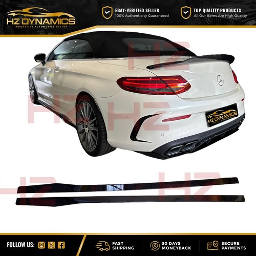 Gloss black side skirts - black,