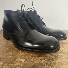 Loake Design Black Leather Boots Ankle Lace Up 9