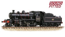Graham Farish 372-628BSF LMS Ivatt 2MT 46464 BR Lined Black Late Crest N GAUGE