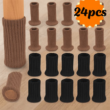 24Pcs Knitted Furniture Legs Sock Anti-Slip Floor Protector Chair Leg Covers