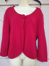 BEAUTIFUL MARKS & SPENCER RED LAMBSWOOL CARDIGAN ..SIZE 16 ...NEXT DAY POSTAGE