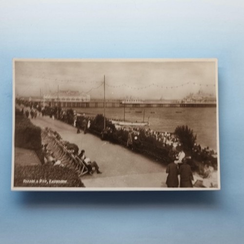 Eastbourne postcard 1927 real - postcard,