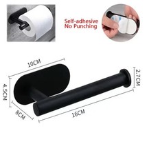 Stainless Steel Toilet Roll Paper Holder Self Adhesive Strong Stick Wall Mount