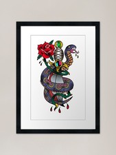 Snake rose and dagger - snake,