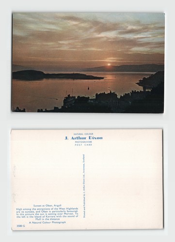 Postcard sunset at oban - postcard,