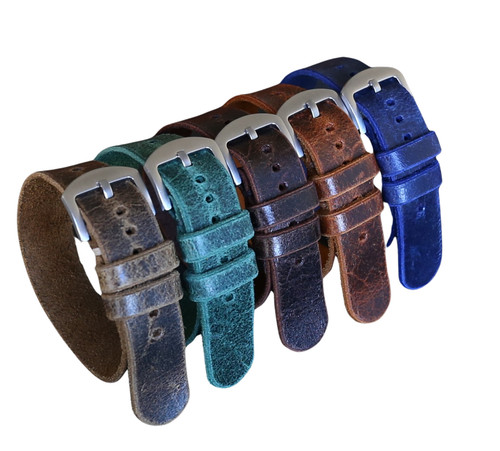 Vintage military leather watch - vintage,