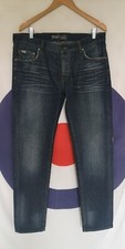 Mens Fred Mello New York "Mr Bryan" Distressed Faded Jeans Blue W36" x L34" BX3