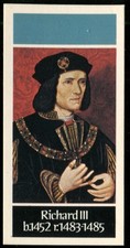 Tobacco Card, Carreras, Black Cat,KINGS & QUEENS OF ENGLAND,1977,Richard III,#19