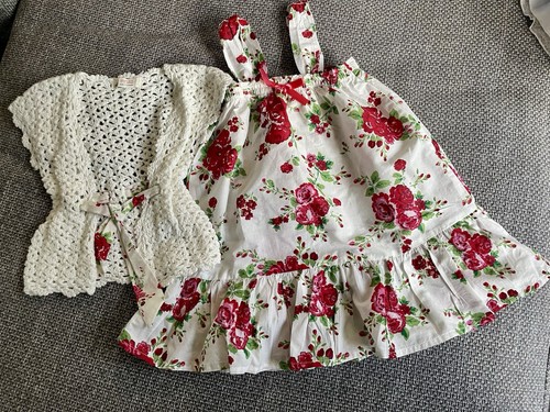 Girls floral dress - dress, cream