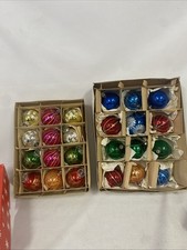 24 Vintage Christmas Baubles 1970's Boxed Decorations