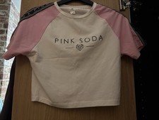 Pink Soda Cropped Tee Size 12