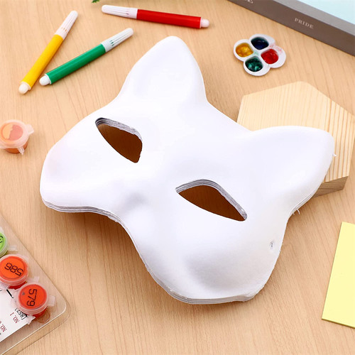White face paper masks cat - masks, for