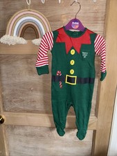 Baby Elf Christmas Babygrow By Matalan Age 3-6 Months