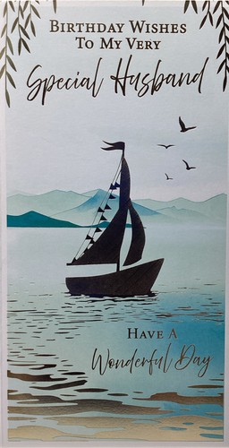 Husband birthday card sail - card,