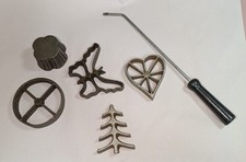 Vintage Rosette Iron Set with