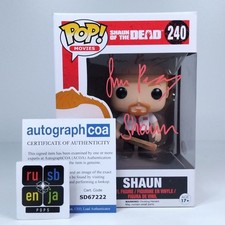 Funko Pop! Movies Shaun of the Dead Signed w/CN Simon Pegg COA #240