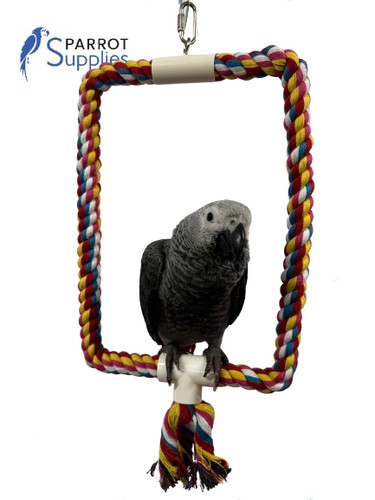 Parrot supplies colourful rope - parrot,