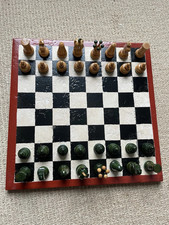 Vintage Chess Set, Wooden