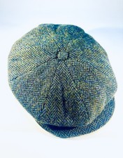 Thomas Farthing Harris Tweed Mens Pure Wool Flat Cap/ Baker Boy Cap - Size 60
