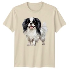 Japanese Chin Dog Animals Mens T-Shirt Womens Tee Graphic Unisex Top