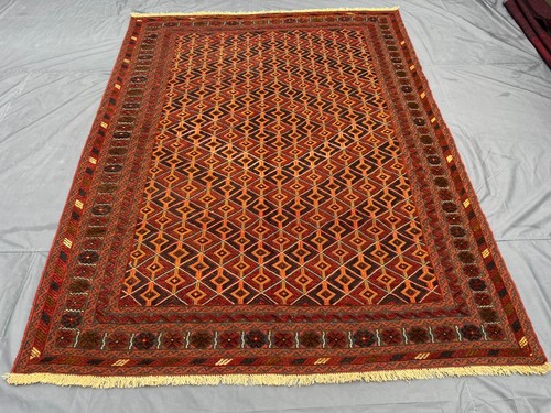 7x9 red vintage baluchi afghan - vintage,