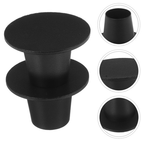 Black metal candle stick - metal,