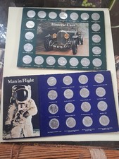 SHELL COIN SETS - MAN IN FLIGHT - HISTORIC CARS