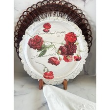 Vintage Shabby Chic Red Rose