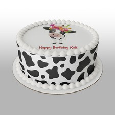 Cow pre-cut Edible Icing Cake