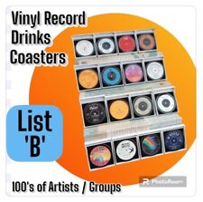 DRINKS COASTERS - Upcycled Vinyl Records Original Singles Vinyl Records - List B