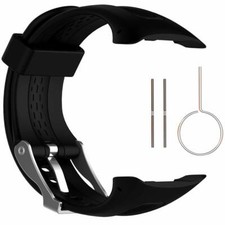 Band for Garmin Forerunner 10/15 Silicone Replacement Watch Band Strap Black