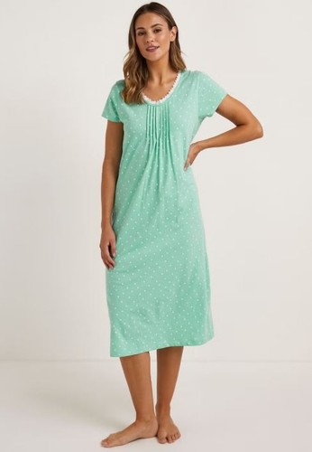 New green white spot - spot, nightie