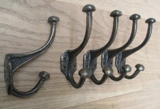 Coat Hook Cast Iron Brass