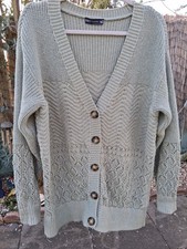 Ladies M&S Green Cardigan Size