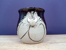 3D Cat Faced Mug Stoneware