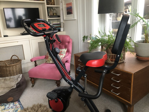 Upright exercise bike - exercise,
