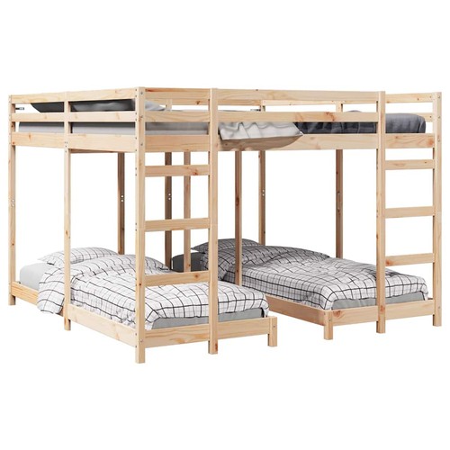 Triple bunk bed frame - triple, solid