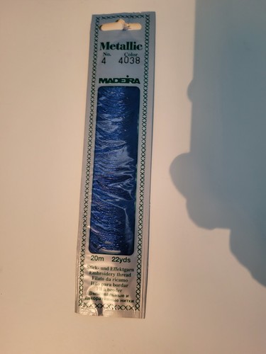 Madeira metal blue embroidery - metal,