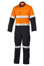 HARD YAKKA Fire Resistant Hi-Vis Safety Taped Tecasafe Work Overalls (Y00303)