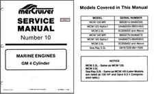 1985-89 Mercury MerCruiser # 10 GM V-4 Cylinder Marine Engines Service Manual CD