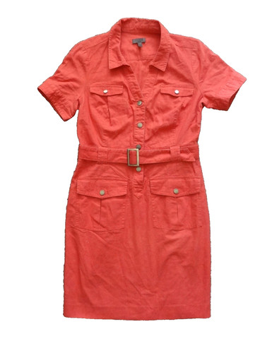 Belted safari shirt dress - belted,