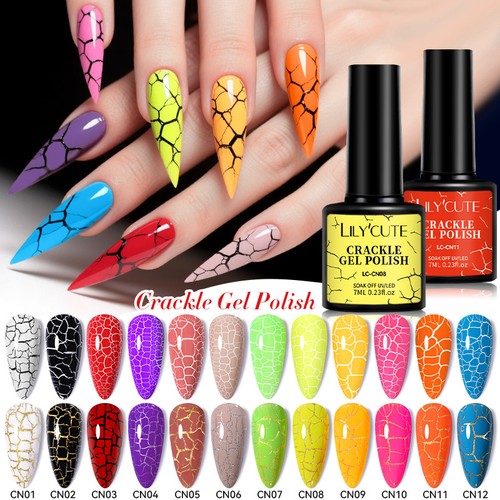 Crackle nail gel - gel, polish