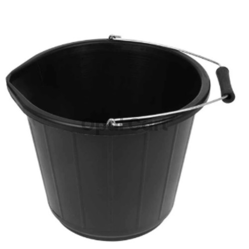 Black bucket trough - black,