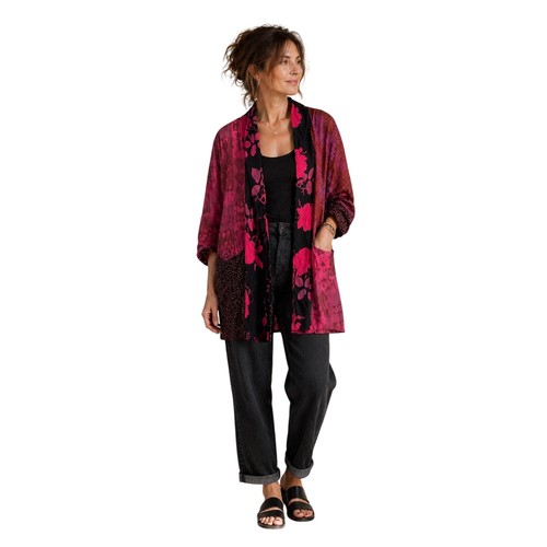 Uru pink black - mixed, pattern