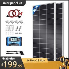 400W Solar Panel Kit 12V with Mounting Brackets Controller Caravan RV Camper Van